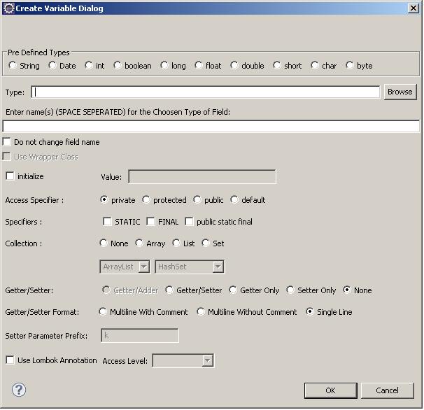 create variable with details