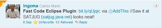 feedback on Fast Code Eclipse Plugin